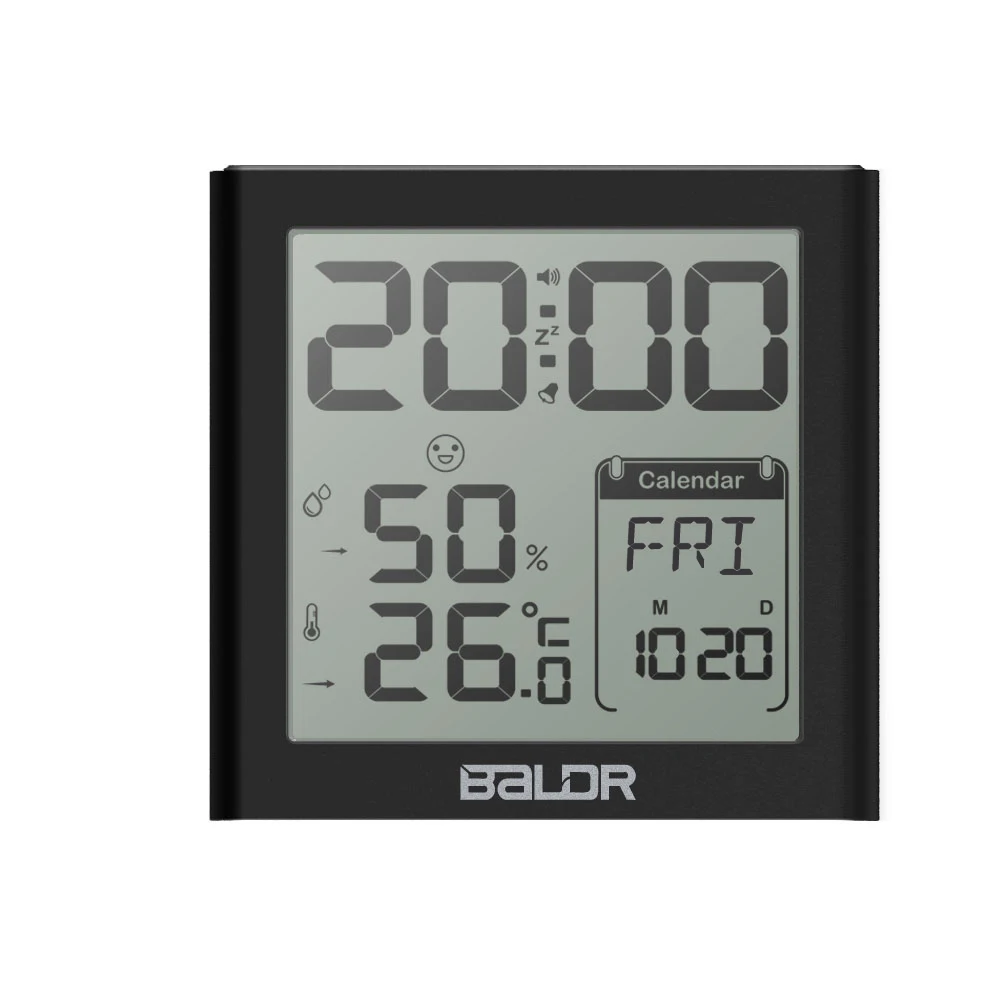 Бальдр B0330STH V2 цифровые часы с термометром и гигрометром декоративные часы для использования в помещении