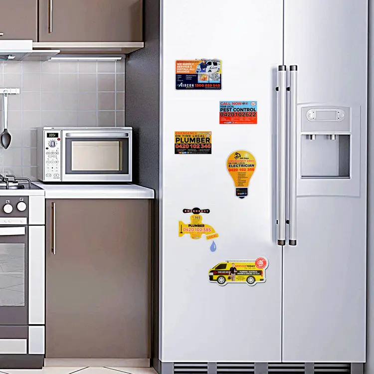 large qty cheap price give away promotional  magnet  custom paper fridge magnet with flyer for advertising