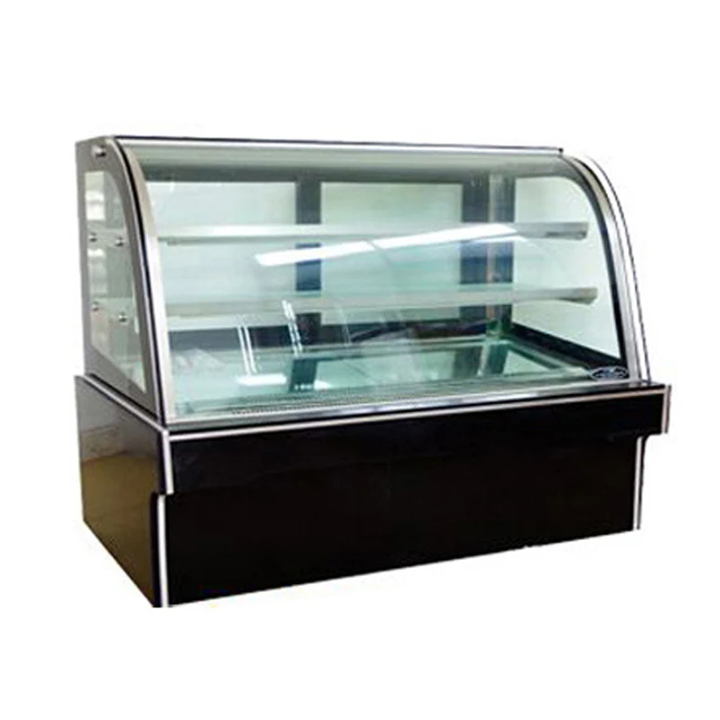 Commercial Luxury Cake Showcase Display High Grade Curved Glass Door Multideck Pastry Showcase For Commercial Sandwich Store