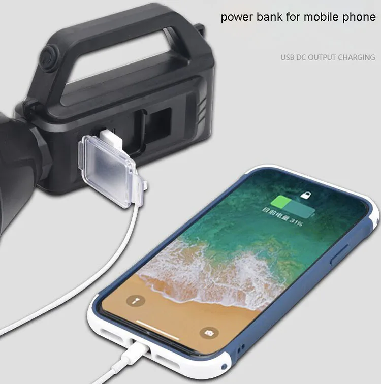 big portable solar camping emergency water explosion-proof cob led flashlight torch lamp mining hand lantern work search light