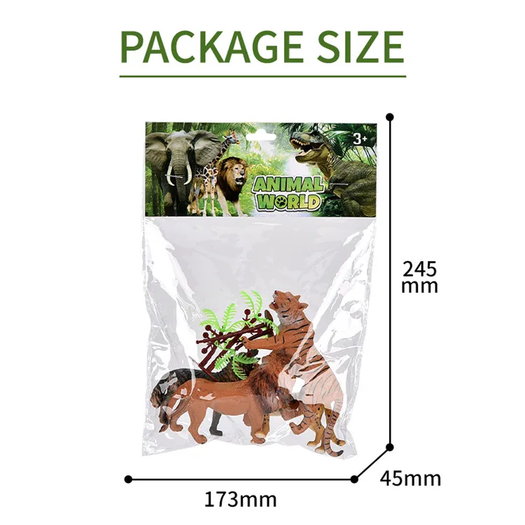 Realistic And Plastic Jumping Wild Animal World Model Toys