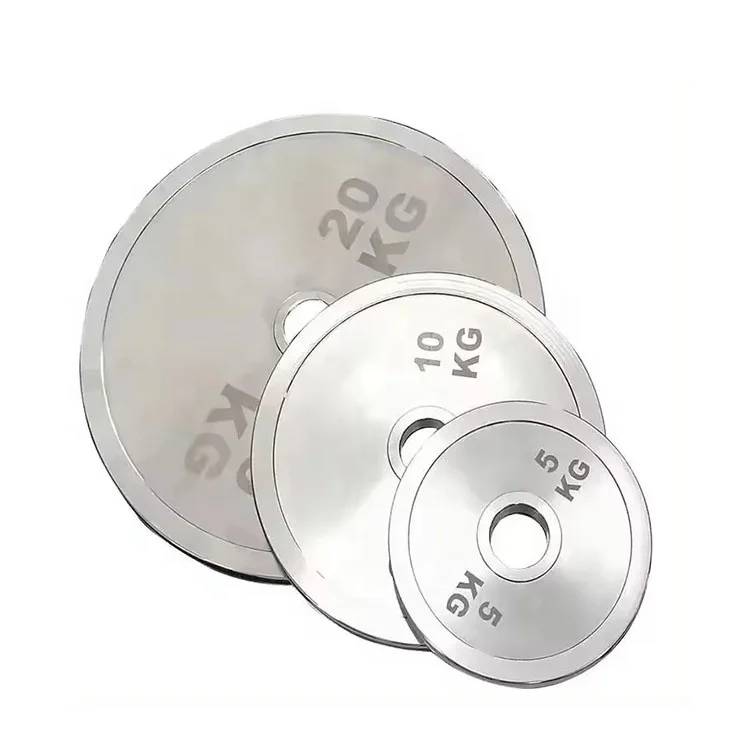 UNIQ Powerlifting Bumper Plate Calibrated Steel with Hard Chromed Weight Plates