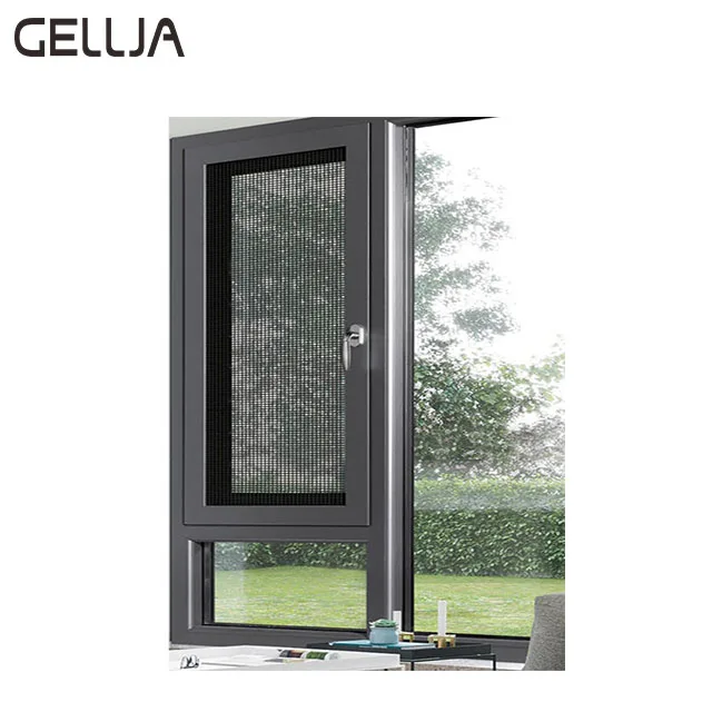 Motorized Windows Aluminum Casement Tempered Glass Windows Automatic Push-Out Smart Glass  Remote control power window