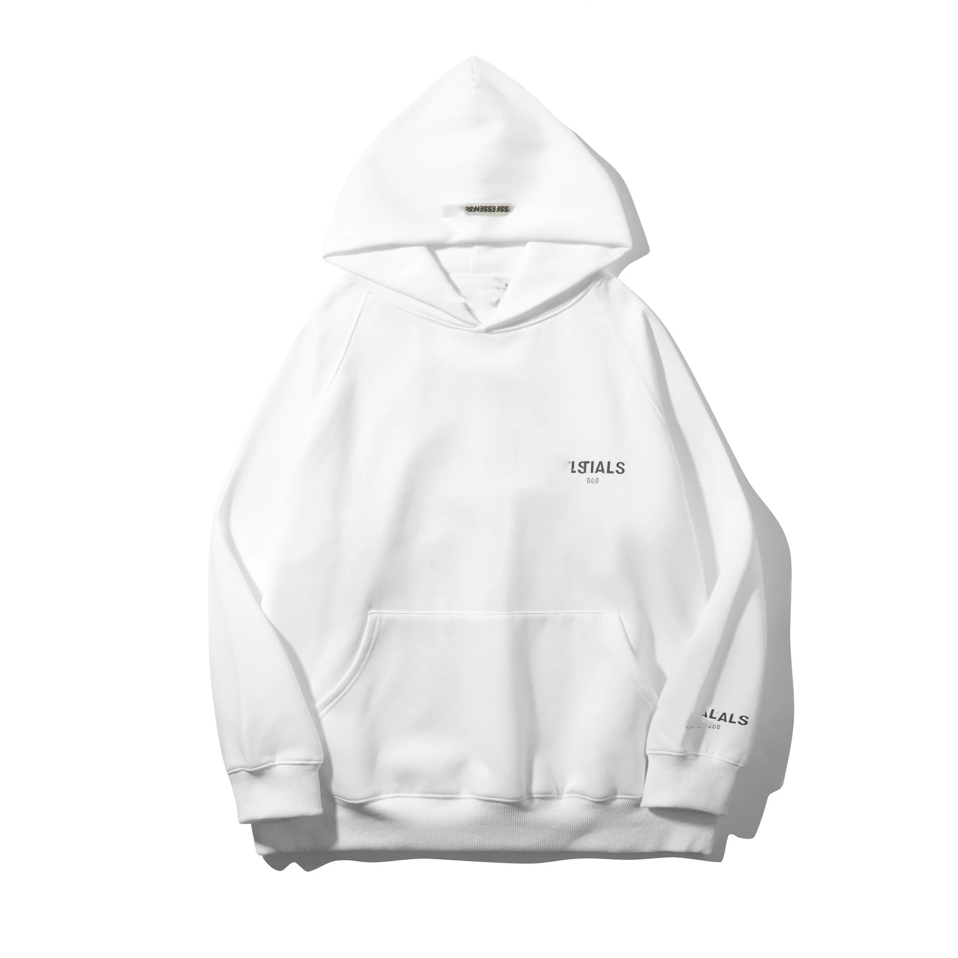 American Solid Color Loose Fit Trendy Design  Guard Coat Small Letter Print  Fall/Winter Sweater Men Women Double Hooded