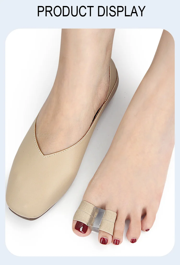 Toe Separator Silicone Orthosis Thumb Valgus Anti-wear Breathable Separator Two-hole Elastic Foot Bone Splitter