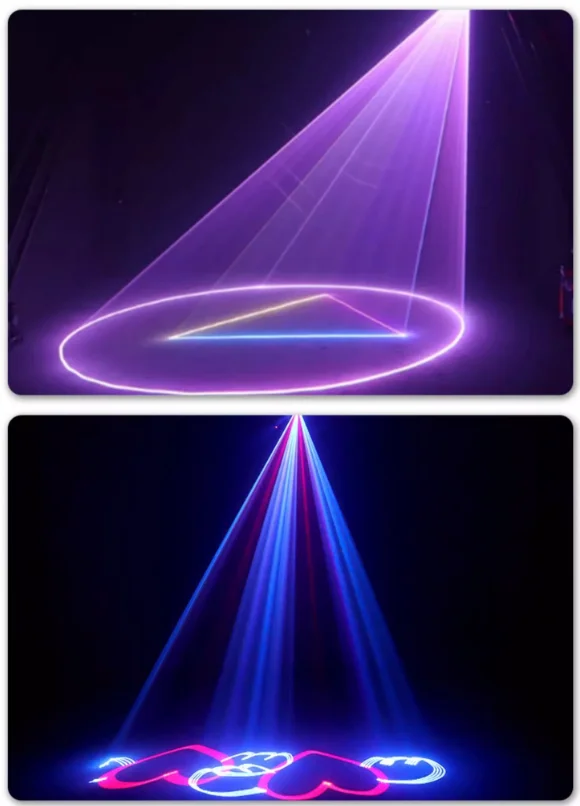 High Quality 2W Laser RGB 3D Animation Light Newest Dj Lighting Equipments Music Show Atmosphere Light