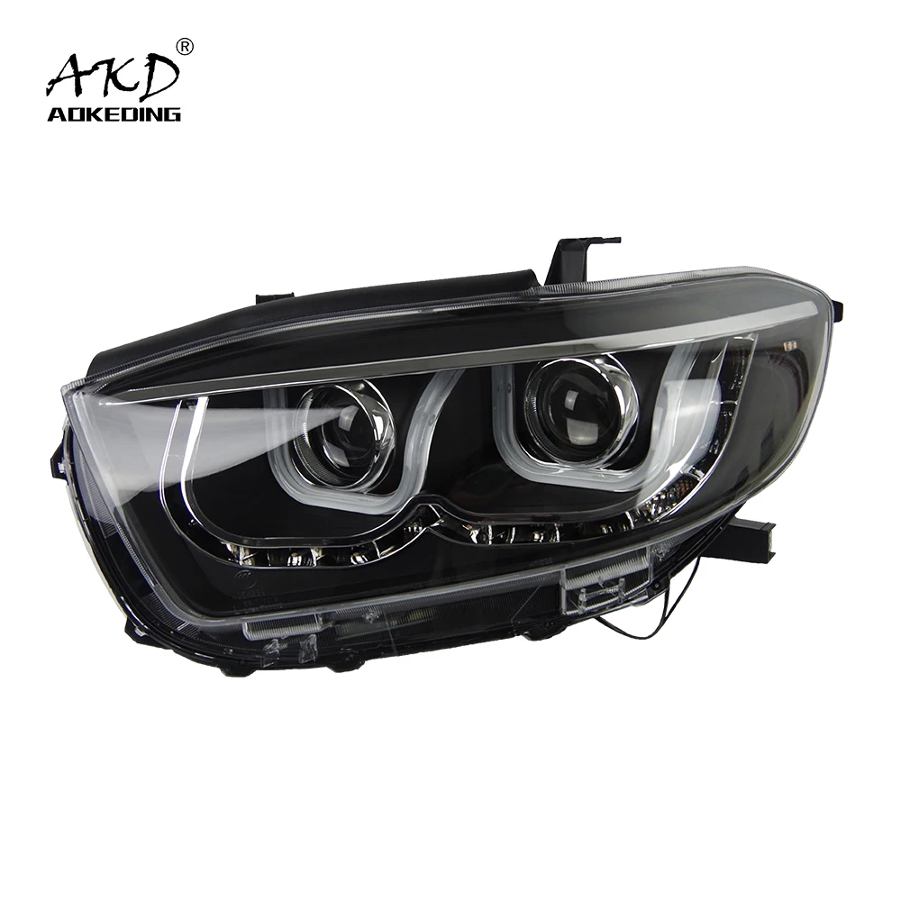 AKD автостайлинг для Toyota Highlander 2009-2011 светодиодные фары DRL линзы динамические биксеноновые в сборе с ангельскими