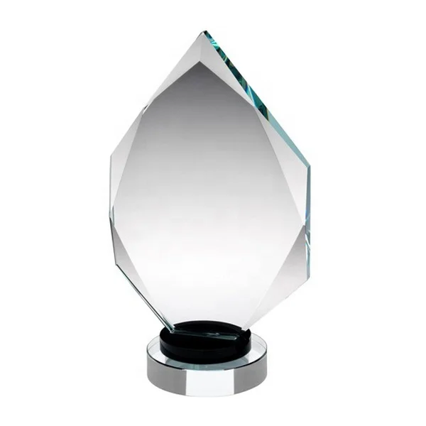Ice Peak Wholesale K9 blank Crystal glass award trophy custom 3d laser Engrave Crystal Glass trophy plaques