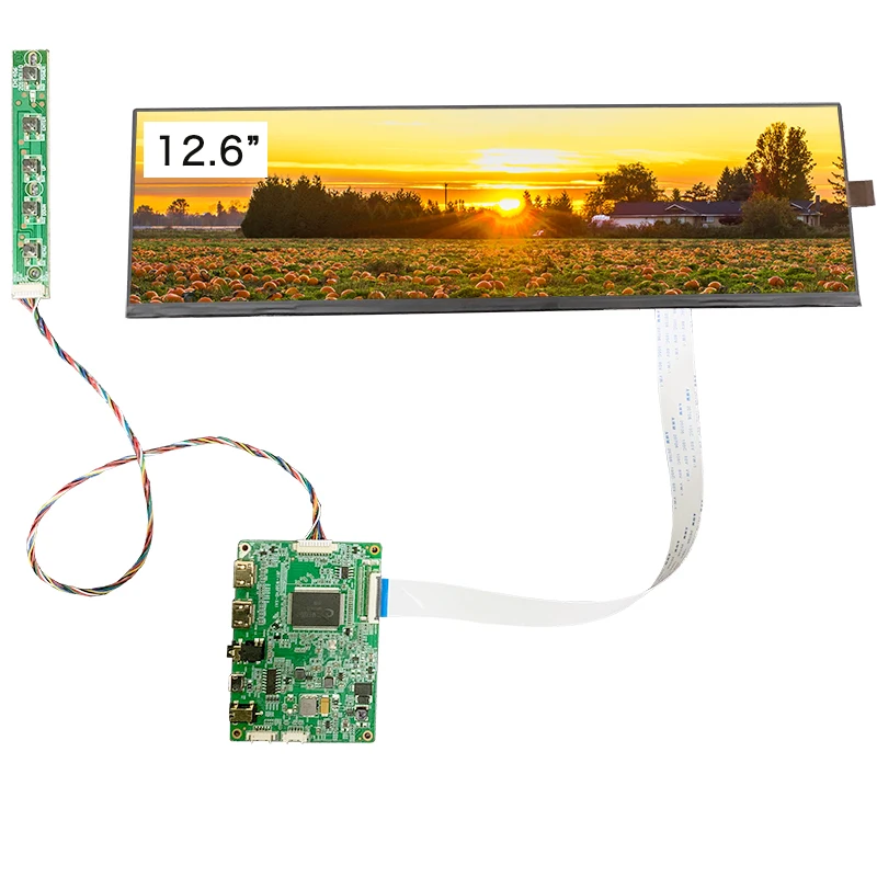 factory custom lcd screen display OEM 7.9 8.8 12.3 12.6 14 inch ips tft lcd display module hd-mi stretched bar lcd display bar
