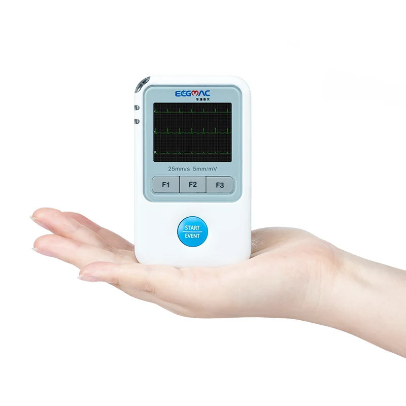 ECGMAC new 1.77 inch color OLED display 12 channel 3 channel holter monitor ecg