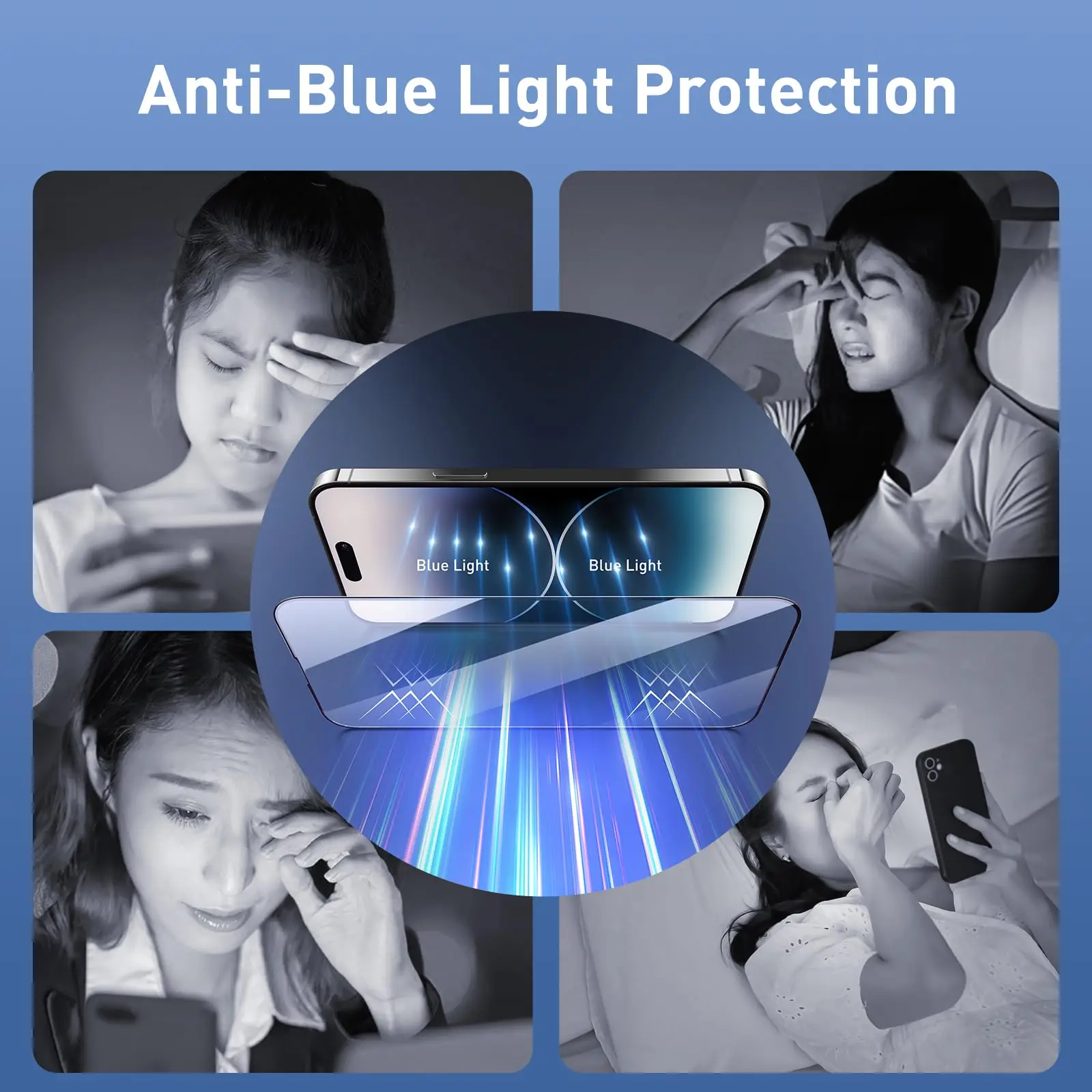 HYTO Eye Protection Mica Anti Blue Light 9H Curve Glass 11D Anti-blueray Tempered Glass Film Screen Protector for Xiaomi Huawei