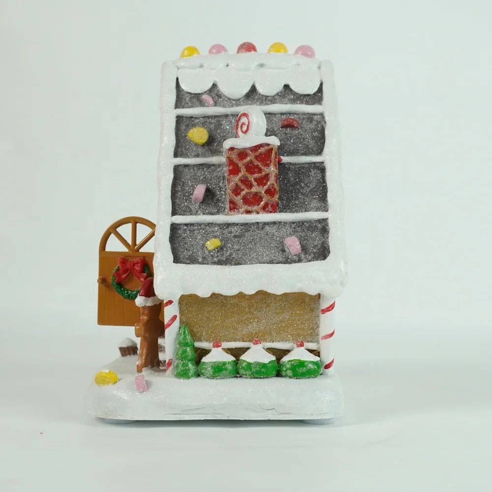 Battery Operated LED Musical Gingerbread House,Christmas Gingerbread house,Christmas Village house