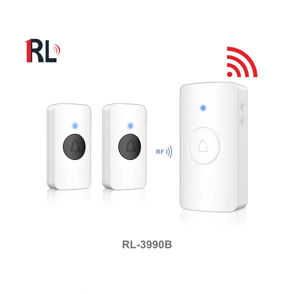 Easy to install hot sale smart home waterproof wireless wifi doorbell wireless AC ring doorbell with two remote controls