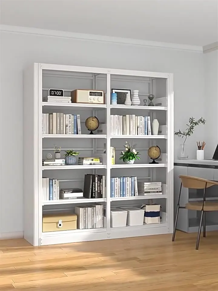Multi Tier Large Wooden Display Shelf Unit Bookshelf Open Cube Bookcases for Bedroom Book Cabinet