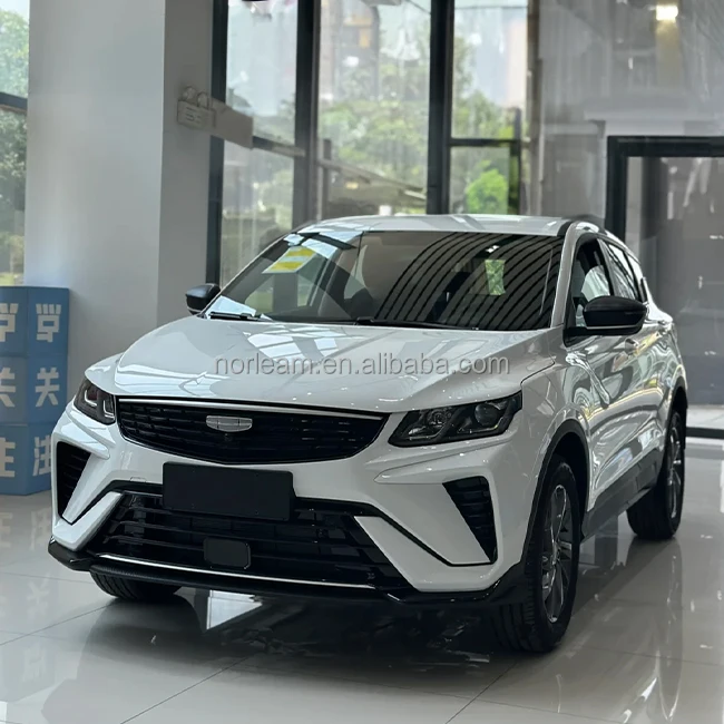 2024 Geely Coolray carMinsk, Belarus - Nov 2023: Geely SUV media system screen Geely Coolray car 2024