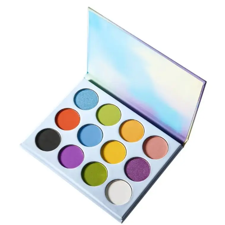 
Tie-dye eyeshadow high pigment vegan custom palette with its own brand 