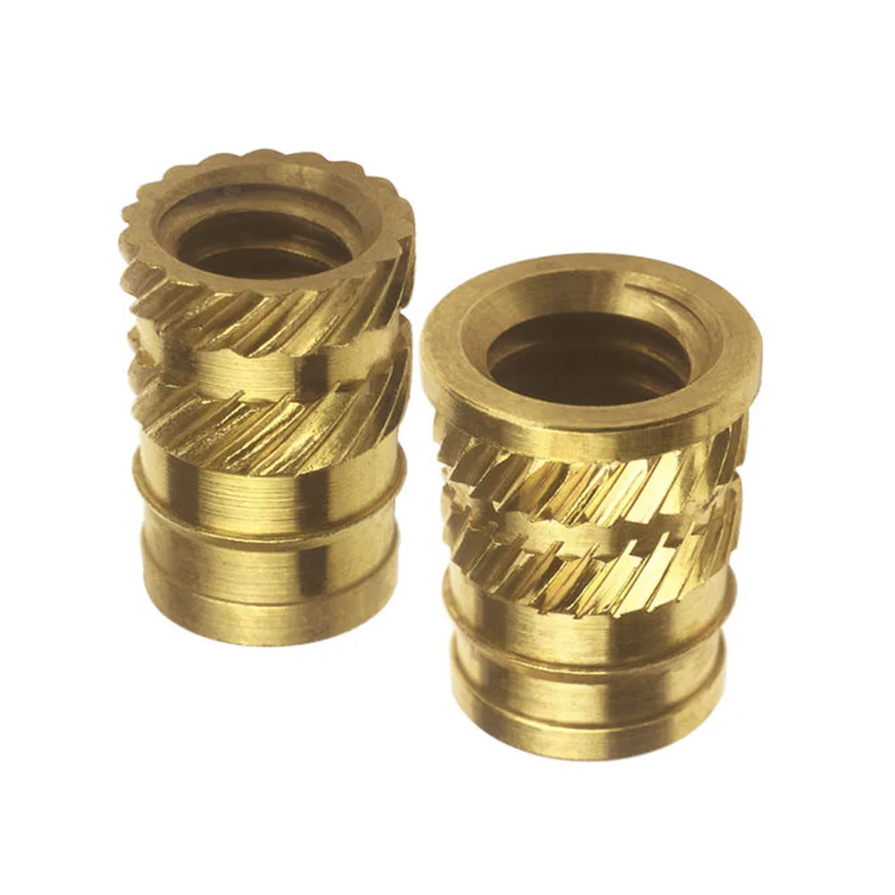 China Factory Supply M3 M4 M6 M6 Brass Self Tapping Threaded Knurled Inserts For Plastics threaded inserts