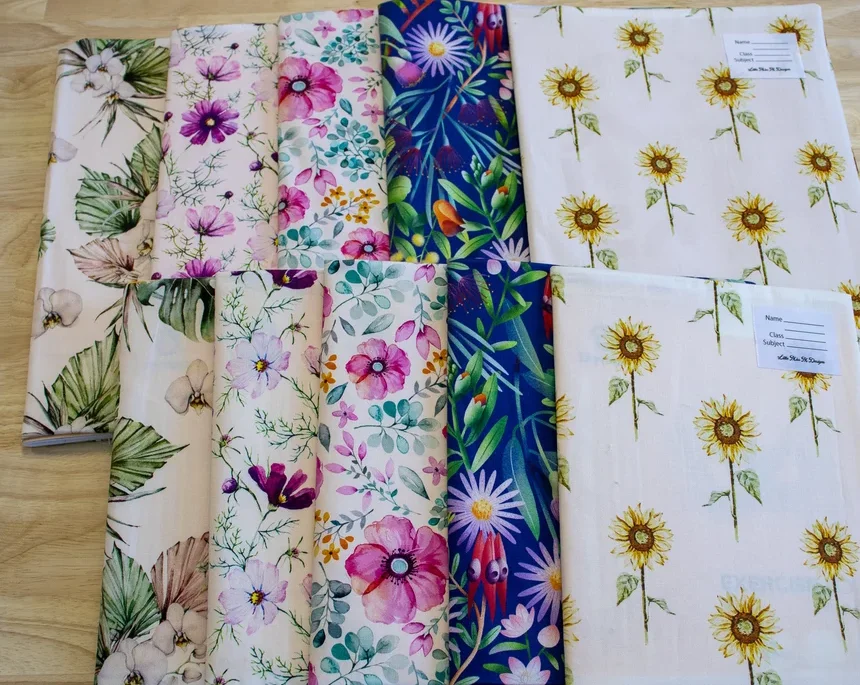 hot sale new customized stretchable fabric book cover exquisite print wholesale book sleeve