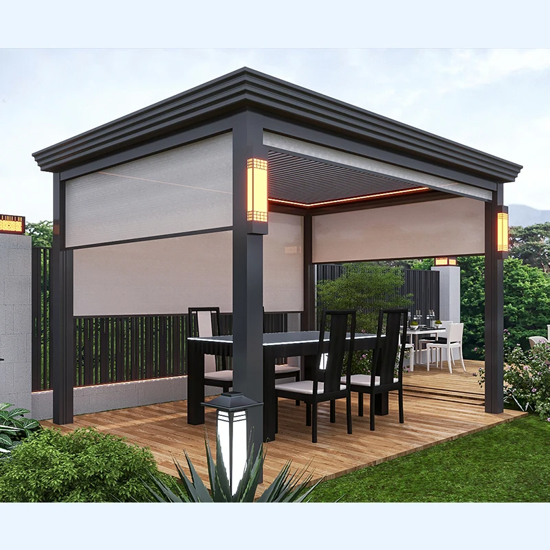 Manual Retractable Pergola for Flexible Outdoor Shade Solutions