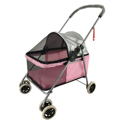
Pet Stroller Small Lightweight Foldable Outdoor Portable Luxury Dog Trolley 