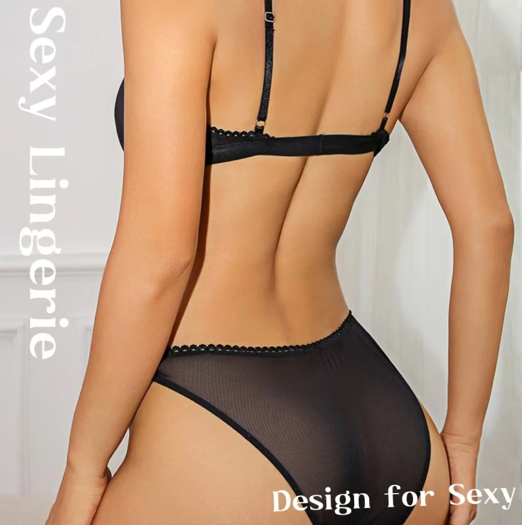Прозрачный женский бюстгальтер трусики Комплект сексуальные женские