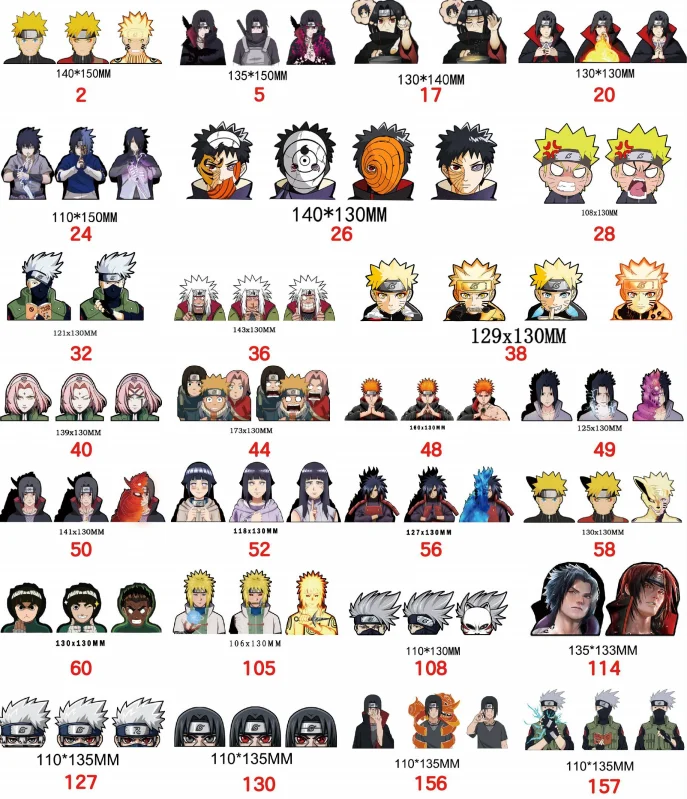 1000 Designs Natutos Uchiha Madara Decals Lenticular Anime Sticker Waterproof 3D Motion Sticker for Car