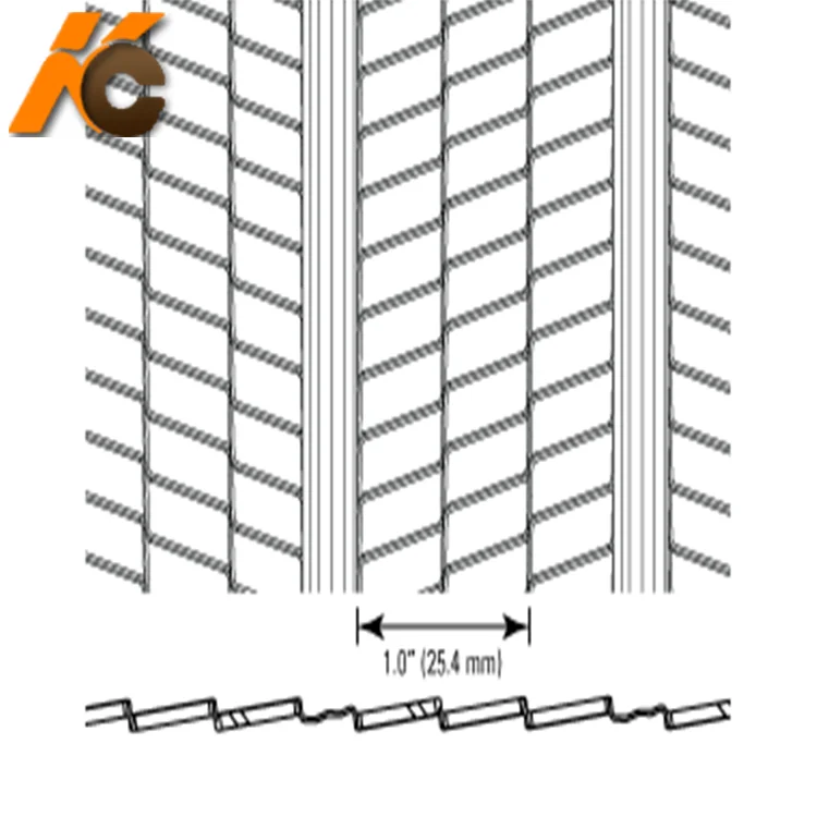 Kangchen factory Construction Joint Security Metal Lath-Hy Rib Mesh-Hy Ribbed For Formwork