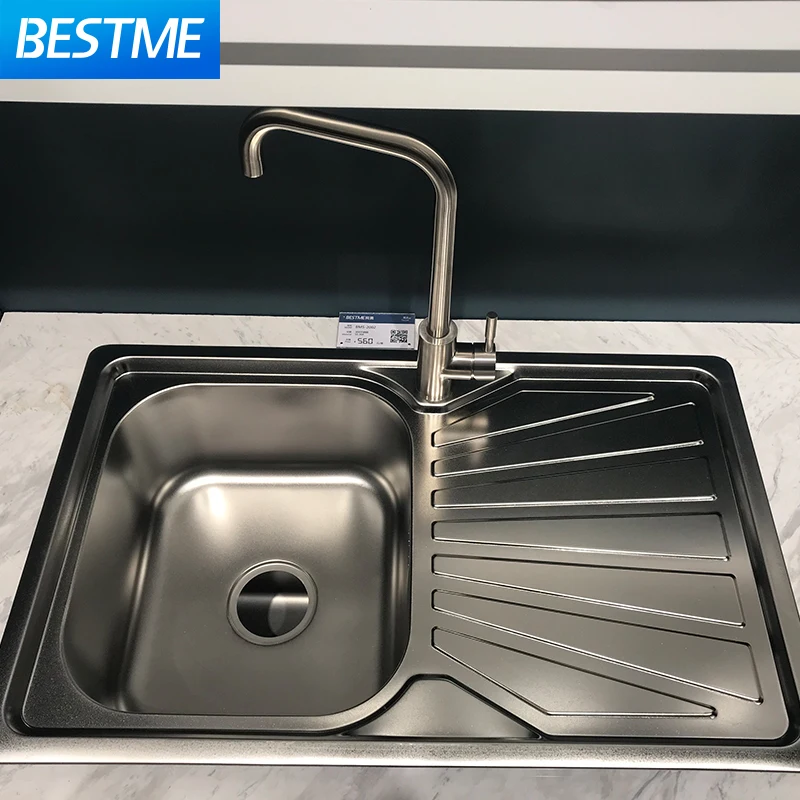 Pressed Stainless Steel Kitchen Sink Factory Price Single Bowl Counter top Kitchen Sinks