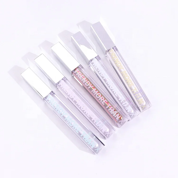 Custom single diamond eyeshadow makeup private label waterproof glitter chameleon liquid glitter eyeshadow easy to wear