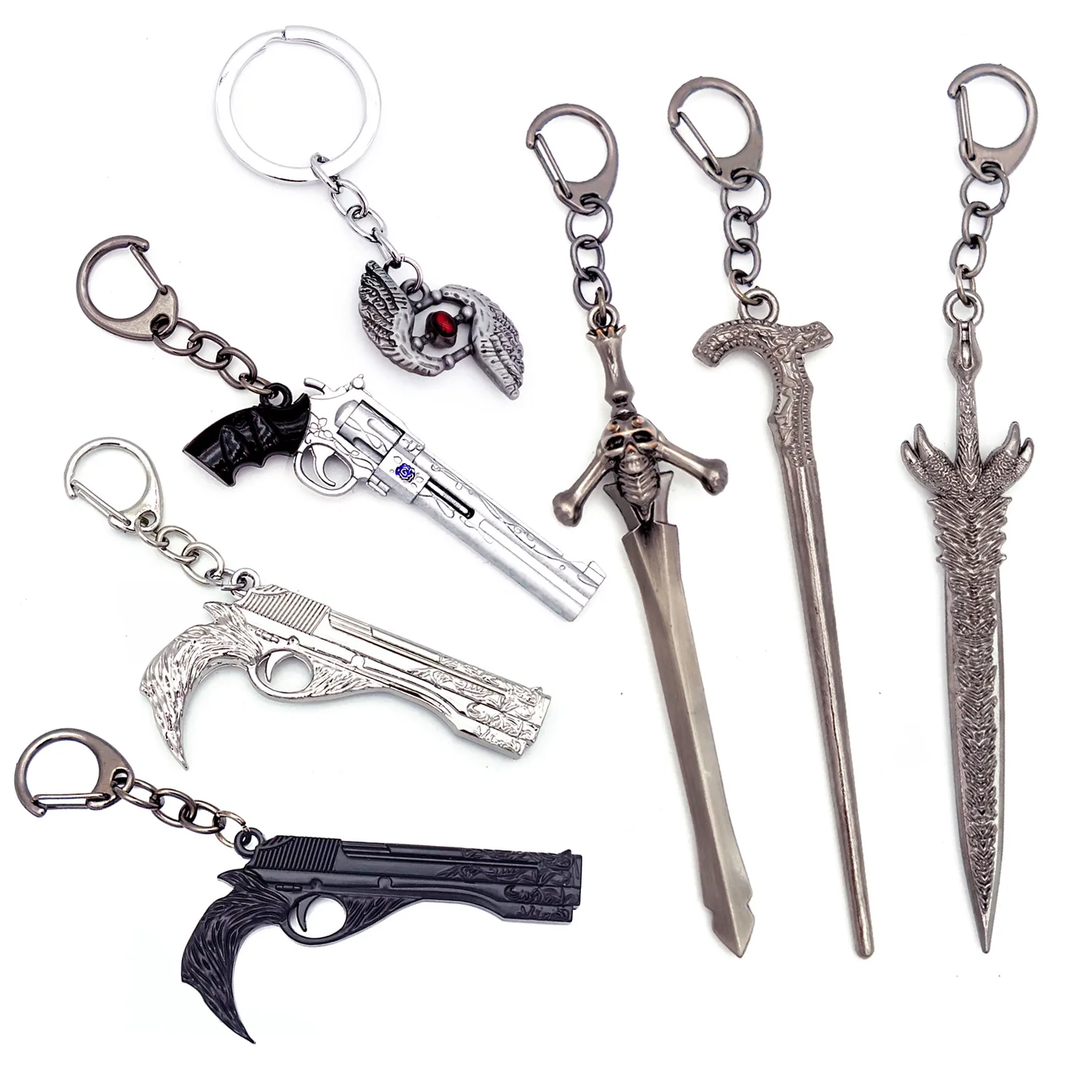 Game Pendant Keychain Rebellion Weapon Sword Devil May Cry 5 Metal Keychain