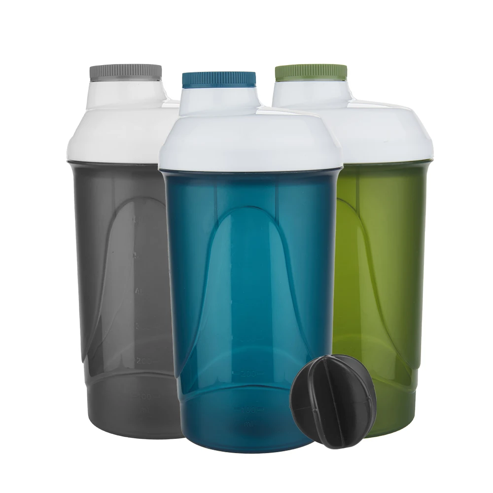 BPA Free Sport Customized Shape 600 Ml Plastic Bottles Shaker With Shaker Ball