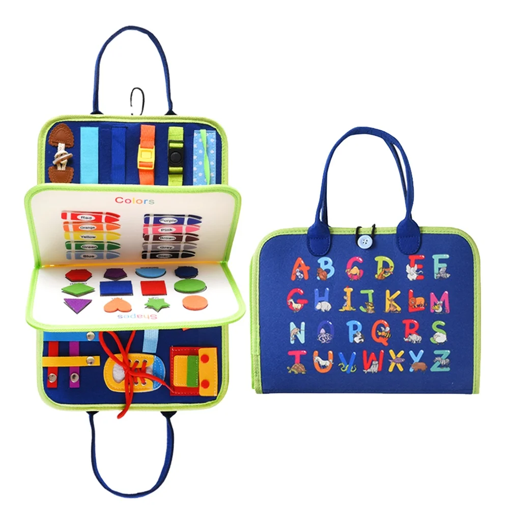 New Arrival montessori educational toys toddler felt busy board for boys and girls learning basic skills
