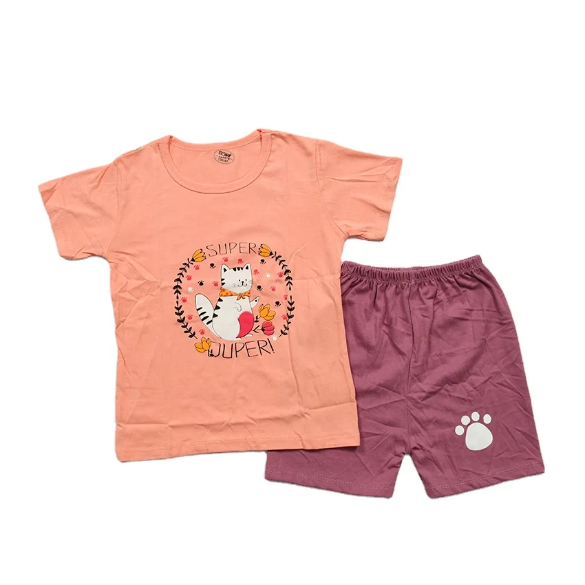 
Summer Skin-Friendly And Breathable Kid Shorts And T-Shirt Sets Trendy Fashion Cotton Children Clothing Sets 