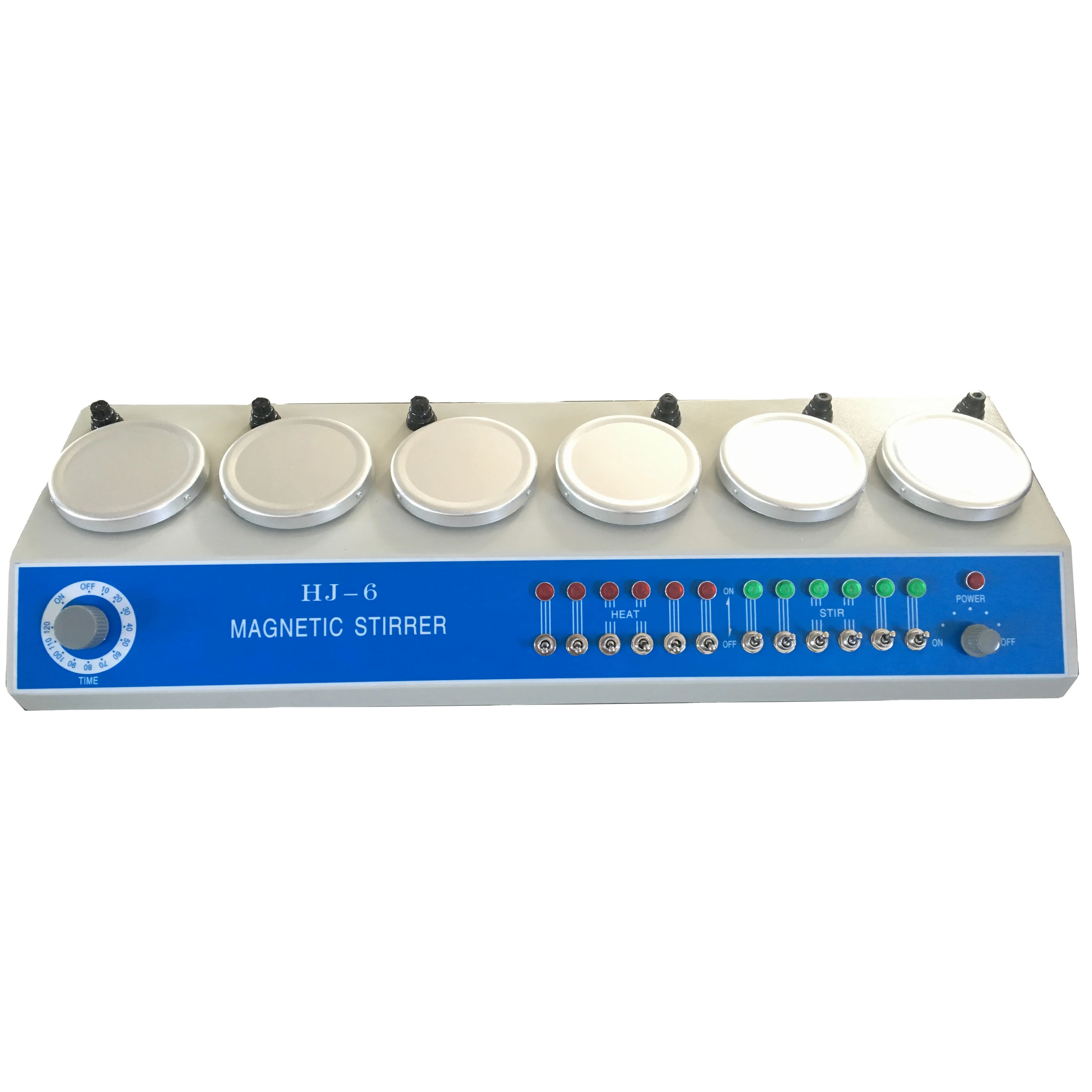 Laboratory heating Magnetic Stirrer 6 positions hot plate magnetic stirrer