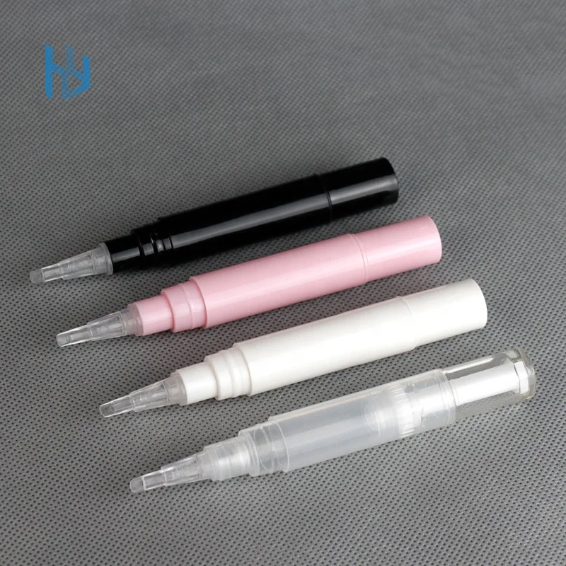 Hot sale vacuum twist lip gloss pen high quality custom logo empty plastic Liquid eyelash growth liquid pen package