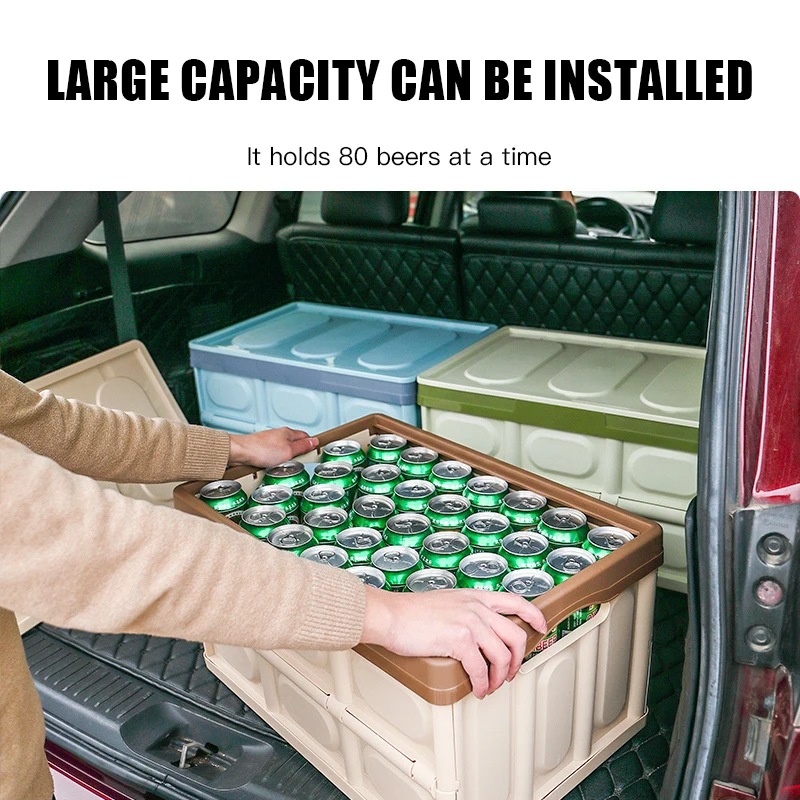 Car Trunk Plastic Moving Box Containers Crate Stackable Collapsible Storage Bins Storage Crate Collapsible Plastic Pallet Box
