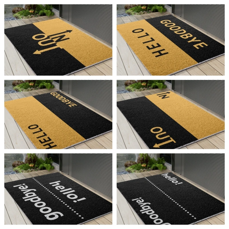 Wholesale Multi-Size Multi-Pattern Printed Logo Mat Non-Slip Door Mat Cushioned Entry Modern ABSORBENT Floor Polyester Washable