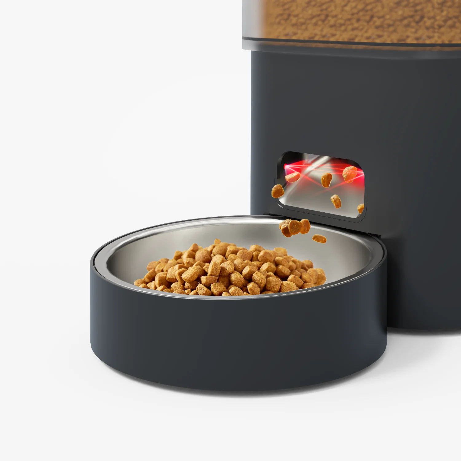 2.5L+3.5L Capacity Automatic Cat Dog Feeder Smart Sensor 2-In-1Tuya Pet Feeder Stainless Steel Bowl