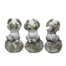 Redeco Wholesale Easter Bunny Gnomes Resin Crafts Cute Witch Gnome Magnesium Oxide Crafts For Gifts Home Garden Decor