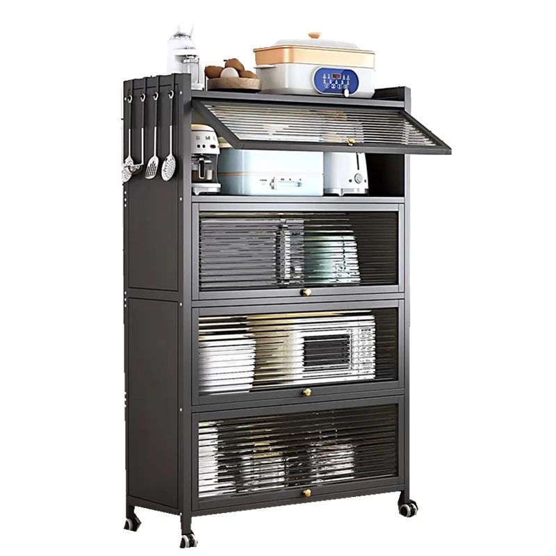 Matte Grey Custom Kitchen Cabinet Metal Steel Kitchen Storage Cabinet Design Kitchen Furniture