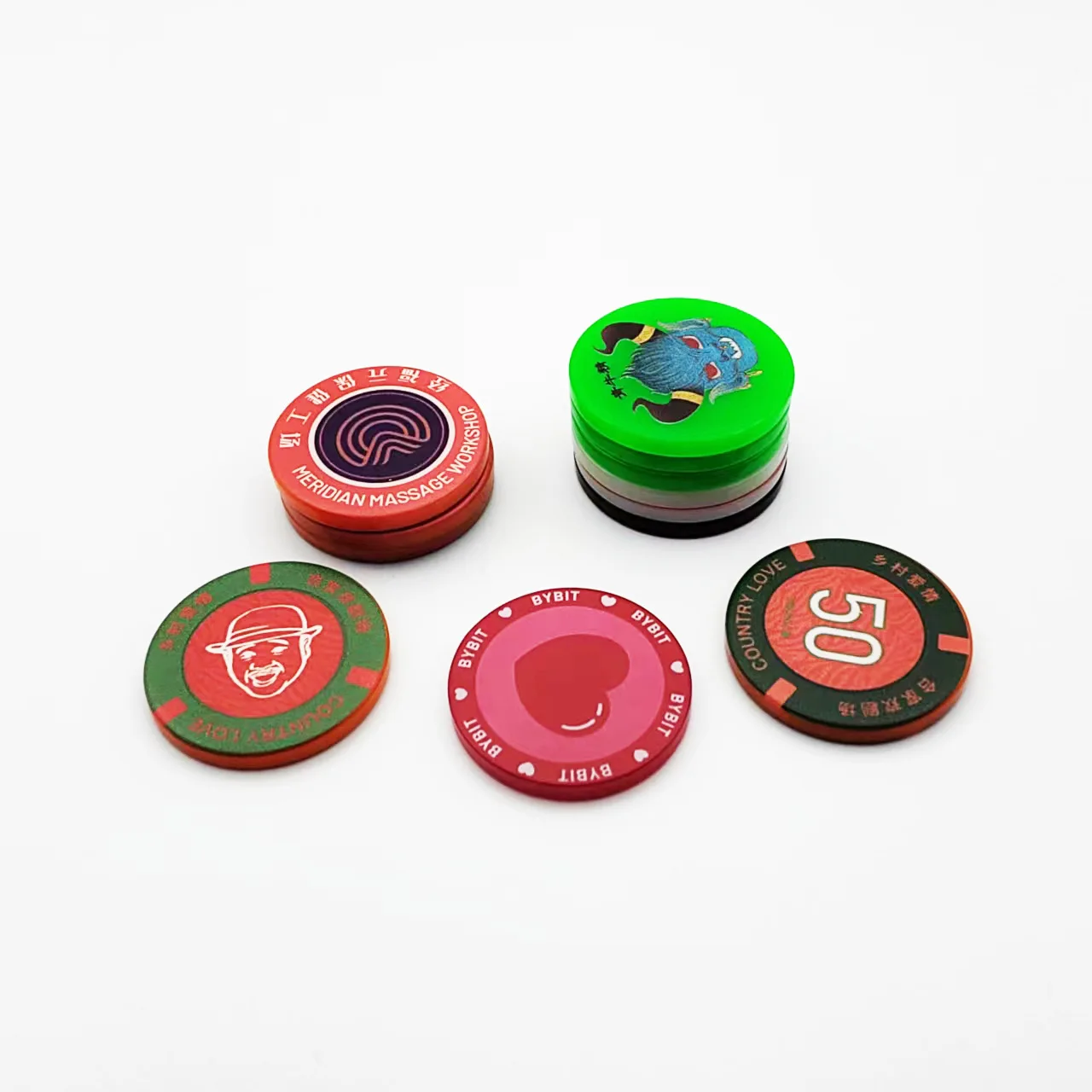 Unisex Customized round Plastic Chips Acrylic Cartoon Game Coins for Chess & Card Points Money & Banking Toys