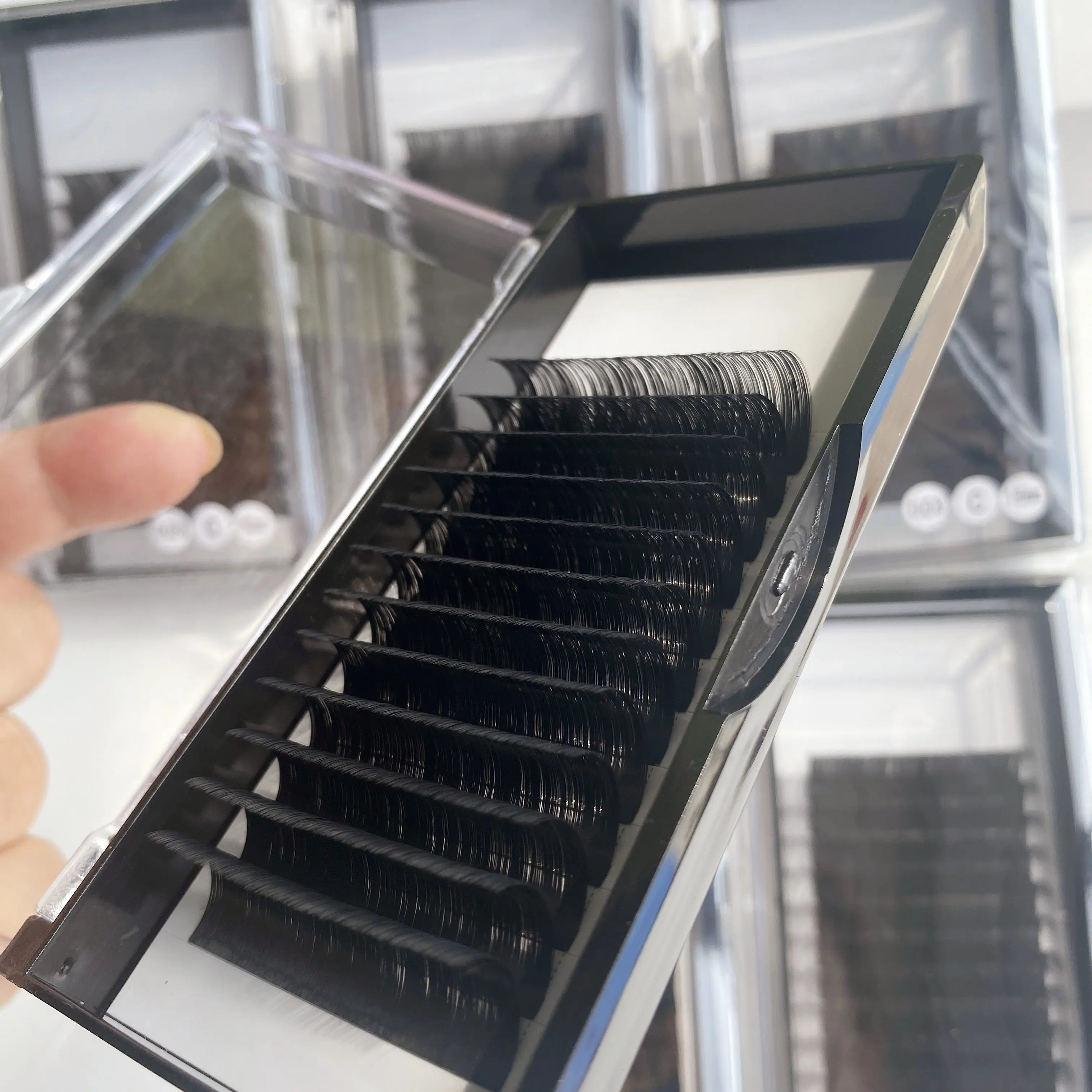 Wholesale High Quality Your Own Label Volume Camellia Silk Private Label mink individual eyelashes vendor volume extensions