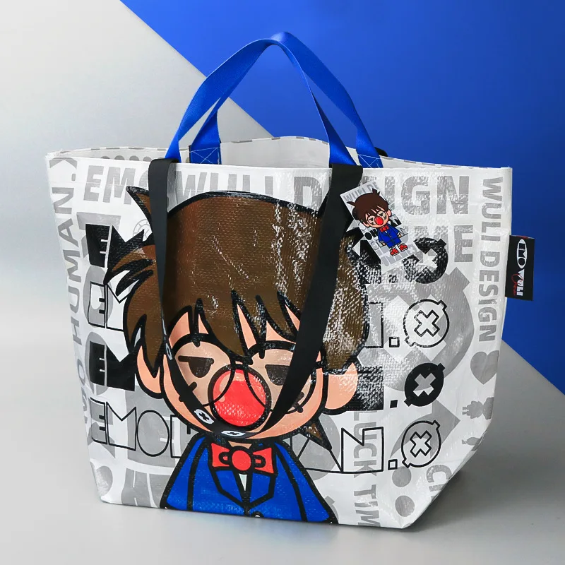 Fashionable Custom Heavy Duty Print Folding Reusable Tote Bag Portable Pp Laminated Large Foldable Grocery Shopping Bags