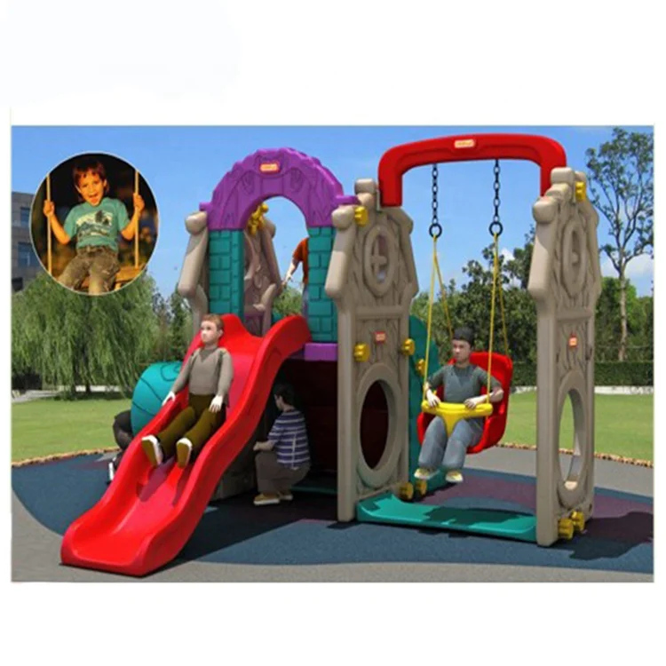 High Quality Liben Indoor Toddler Plastic Slide and Swing
