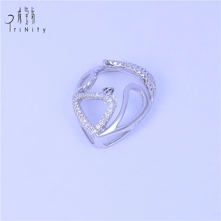  2019 Новый Модный кулон 18K твердый белый золотой свадебный красивые украшения для