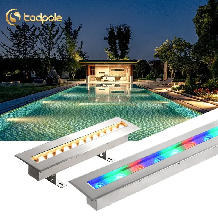 Ip68 Led Stainless Steel Underwater Light Swimming Pool Light 12W 500Mm Rectangle Underground Underwater Light