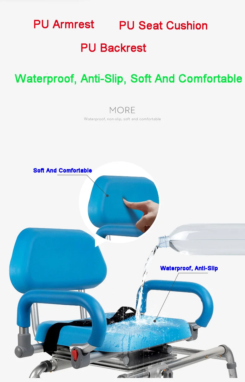 Sinway Premium Sliding Bath Transfer Bench with Swivel Seat-Padded