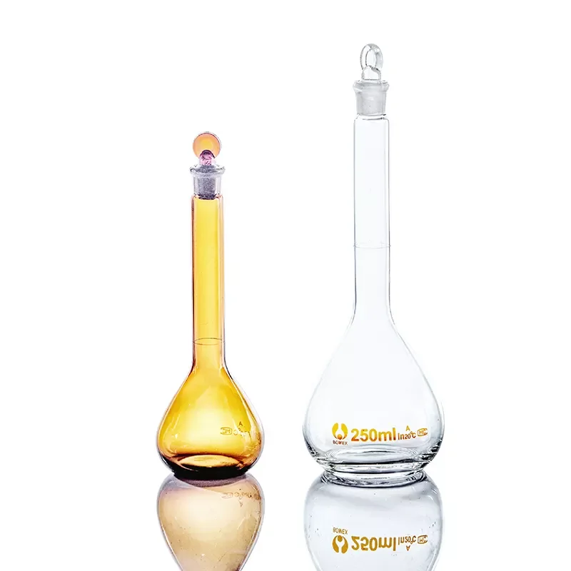 Lab Glassware Volumetric Flask with Ground-in Glass Stopper or Plastic Stopper