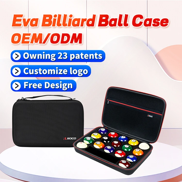 Portable Carrying Eva Ball Box Shockproof Travel Tool Case Ball Box EVA Billiard Ball Case