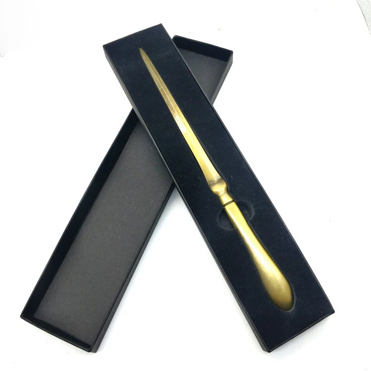 Wholesale envelope opener Vintage zinc alloy letter opener Stationery appliance utility knife Rice paper cutter